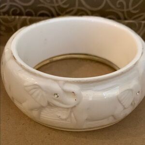 Elegant White Elephant Bracelet